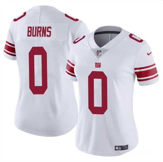Women%27s New York Giants #0 Brian Burns White Vapor Stitched Jersey Dzhi